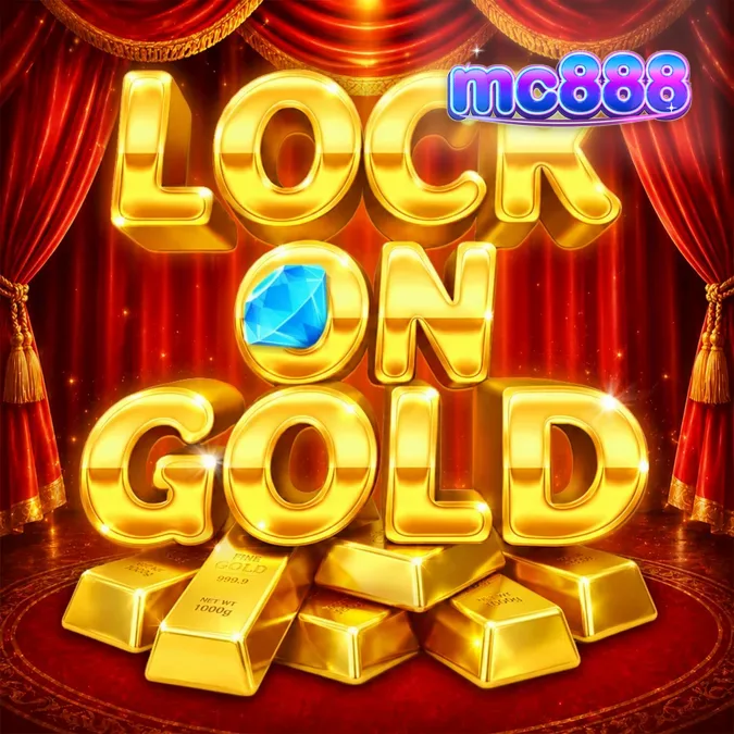 Tampilan visual slot Lock On Gold dengan tema kemewahan dan emas
